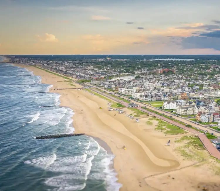 Bird’s eye view of the Jersey Shore.